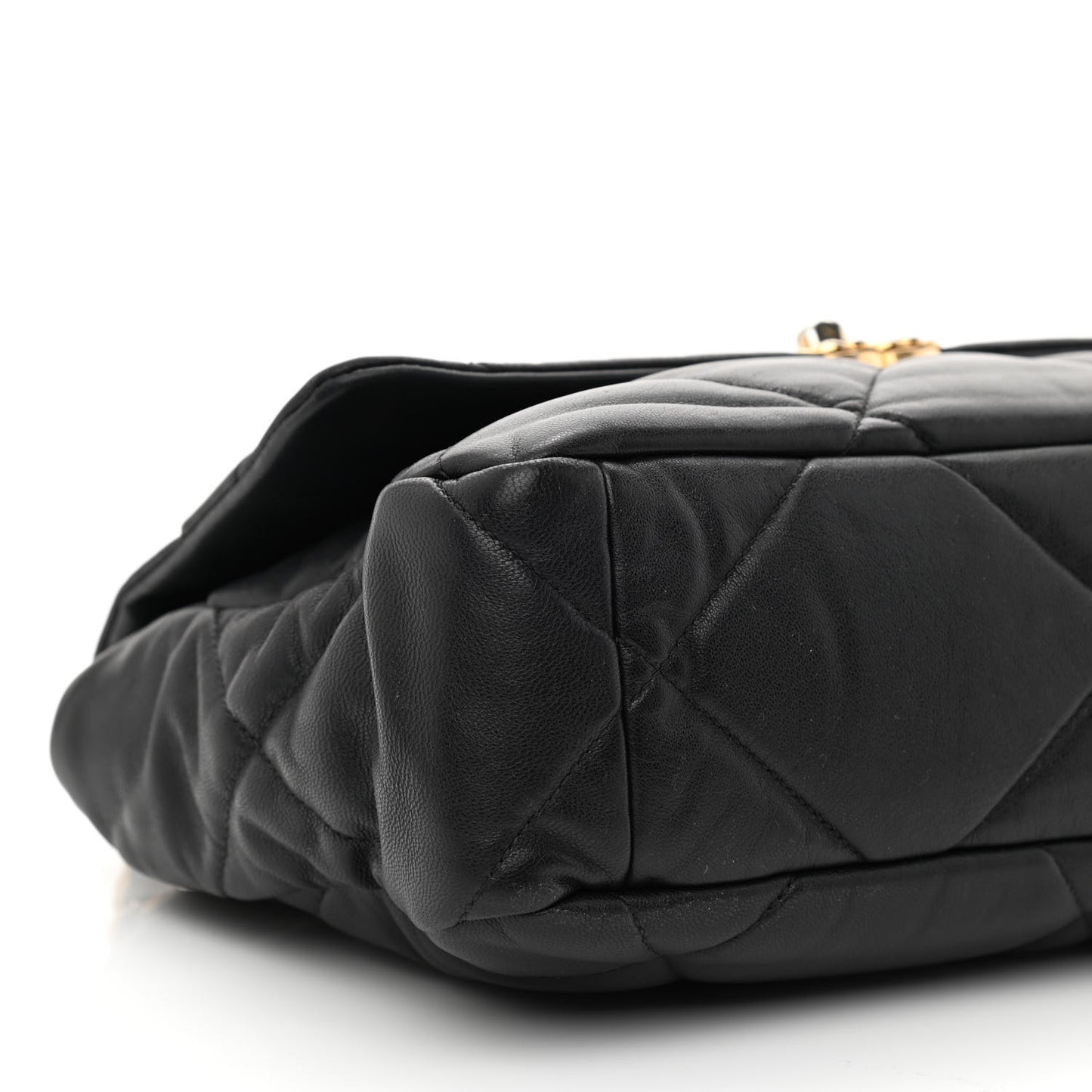 Lambskin Quilted Large Chanel 19 Flap Black