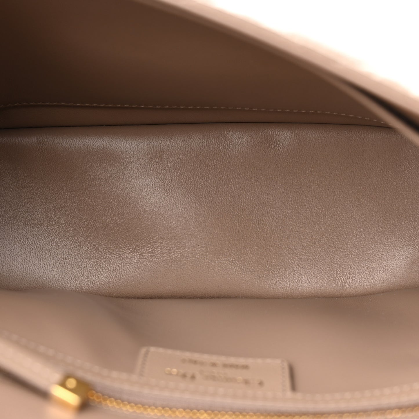 Calfskin Cannage Medium Caro Bag Taupe