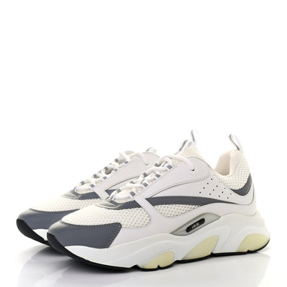 Christian Dior Technical Mesh Calfskin Mens B22 Sneakers 44 White 3 of 9