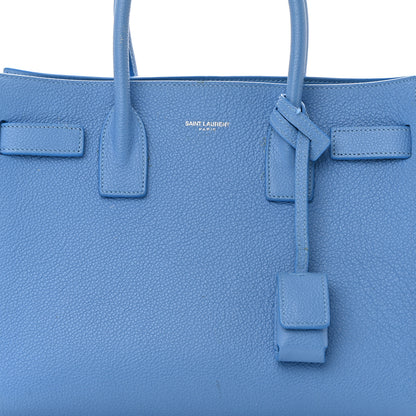 Saint Laurent Grained Calfskin Baby Sac De Jour Blue Clair 8 of 19