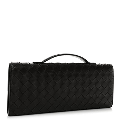 Bottega Veneta Nappa Intrecciato Long Andiamo Top Handle Clutch Fondant 3 of 12