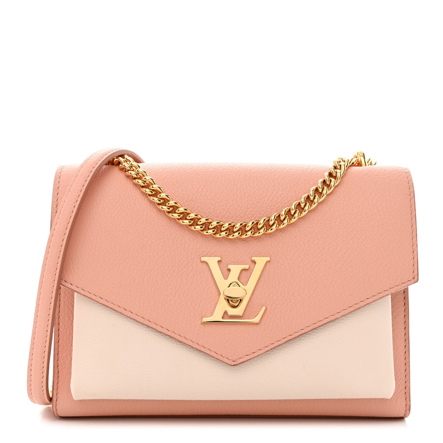 Soft Calfskin My Lockme Chain Bag Rose Trianon