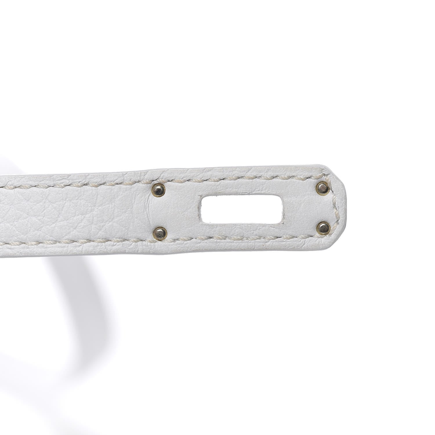 Hermes Taurillon Clemence Horseshoe Kelly Retourne 25 White Black 23 of 43