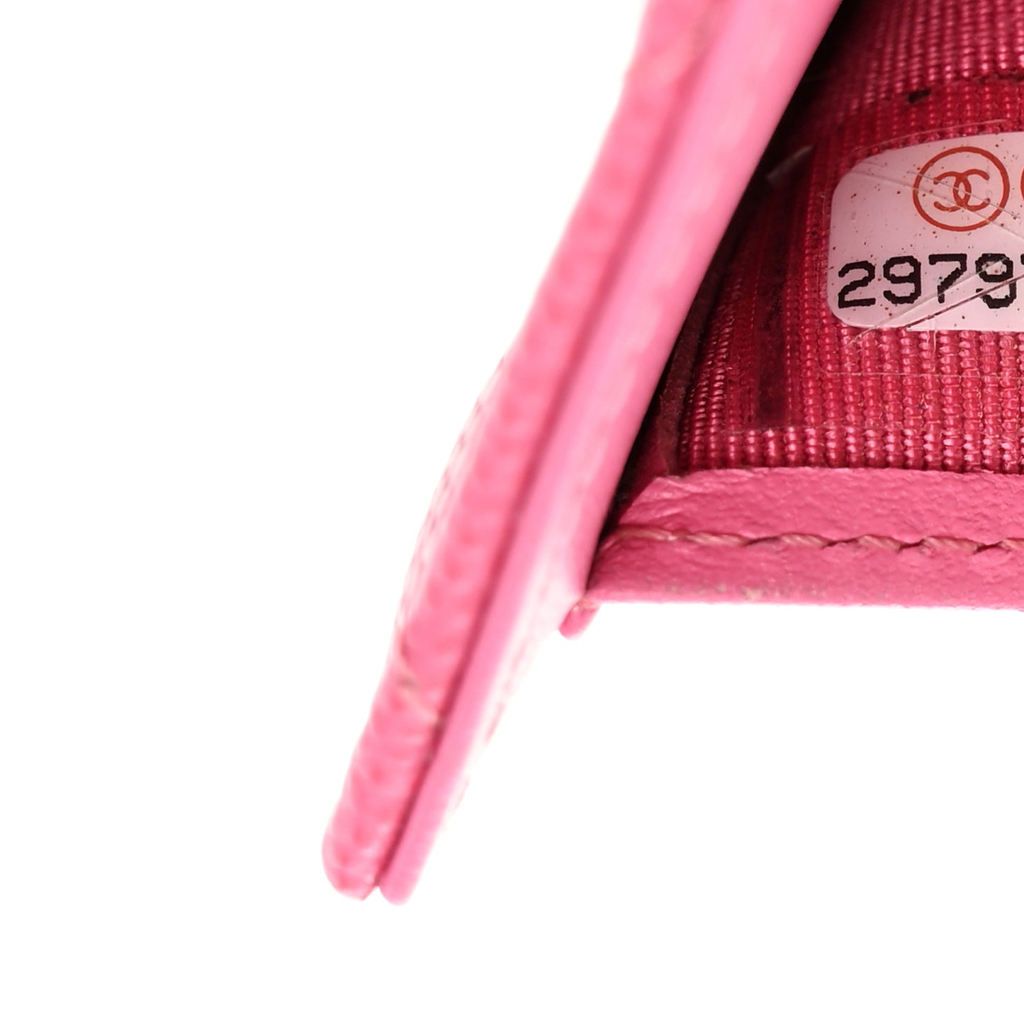 Caviar Quilted Compact Flap Wallet Pink