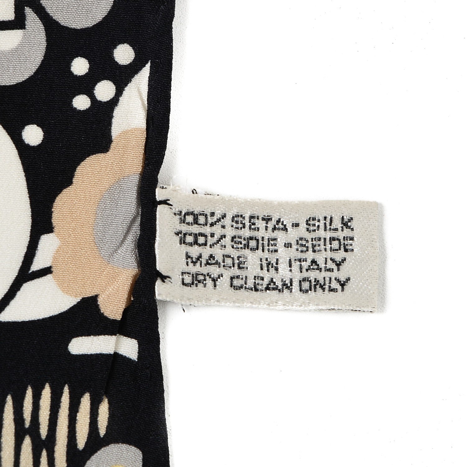 Chanel Silk Floral CC Stole Black White 4 of 4