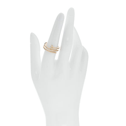 Cartier 18K Yellow Gold Diamond Double Juste Un Clou Paved Ring 55 7.25 2 of 6