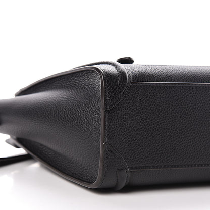 Celine Drummed Calfskin Nano Luggage Black 8 of 9