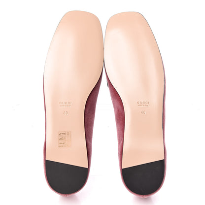 Gucci Velvet Etoile Pearl Embellished Loafers 40 Tibet Red 8 of 9