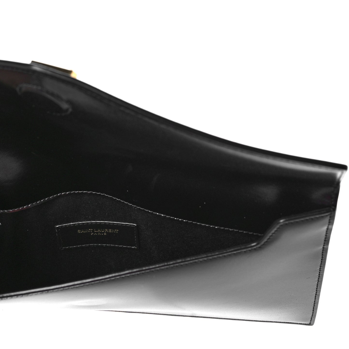 Smooth Shiny Calfskin Monogram Uptown Pouch Black