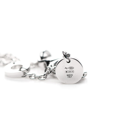 Bulgari Sterling Silver Ceramic Save The Children Pendant Necklace 8 of 9
