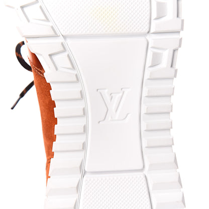 Louis Vuitton Metallic Patent Suede Run Away Sneakers 9 Orange 6 of 11