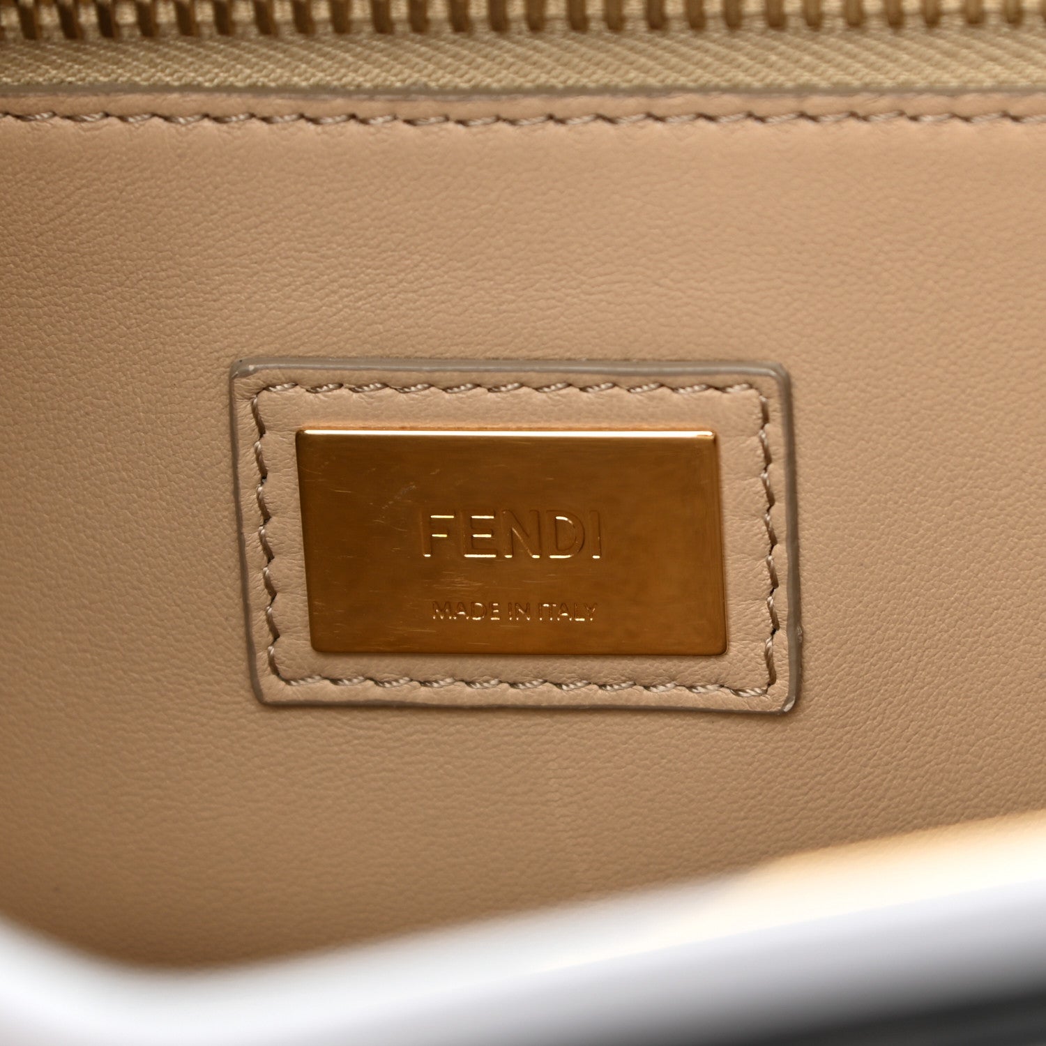 Fendi Vitello Seta Shiny Nappa Medium Peekaboo Iconic Satchel Ardesia Amido 7 of 11