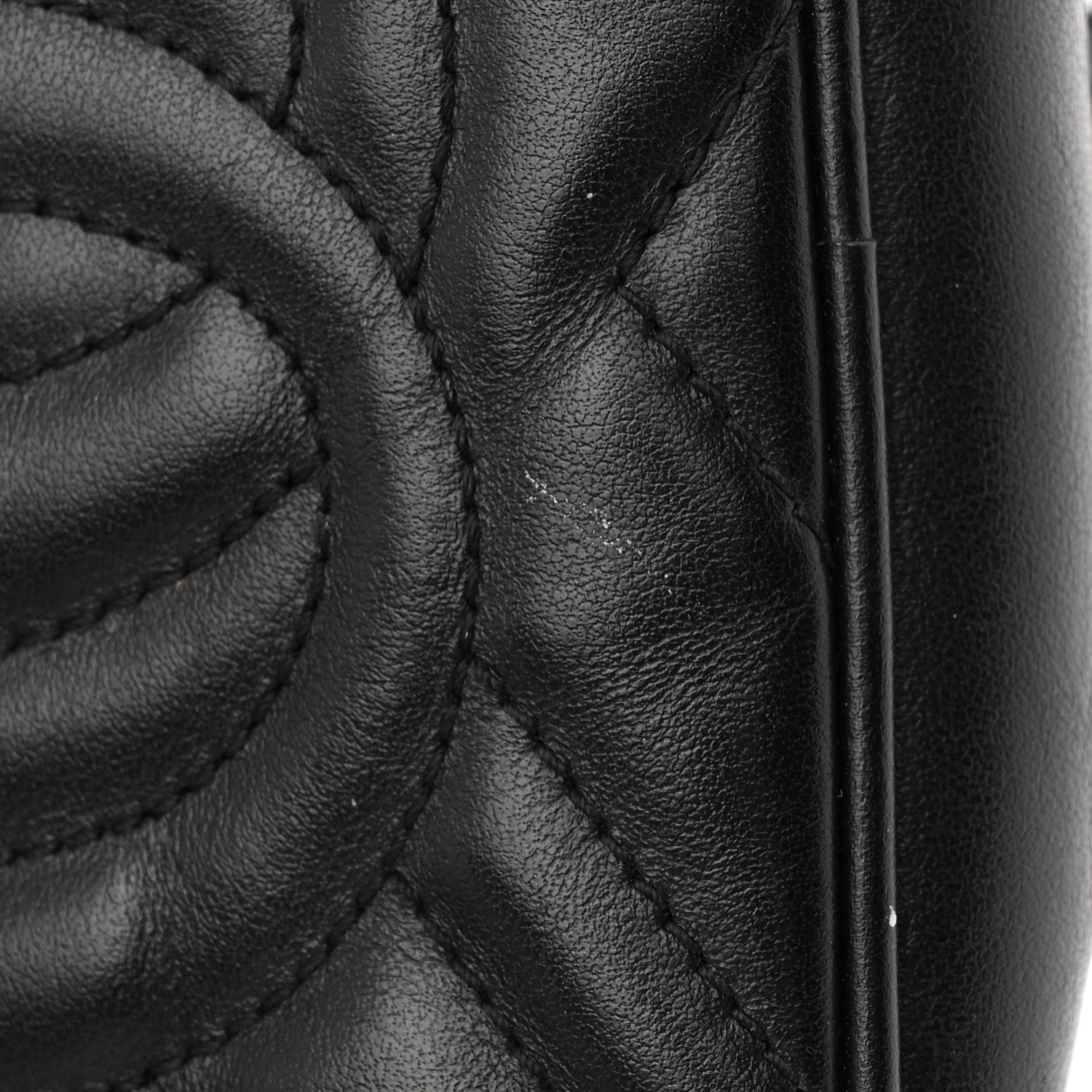 Gucci Calfskin Matelasse Mini GG Marmont Chain Shoulder Bag Black 15 of 15