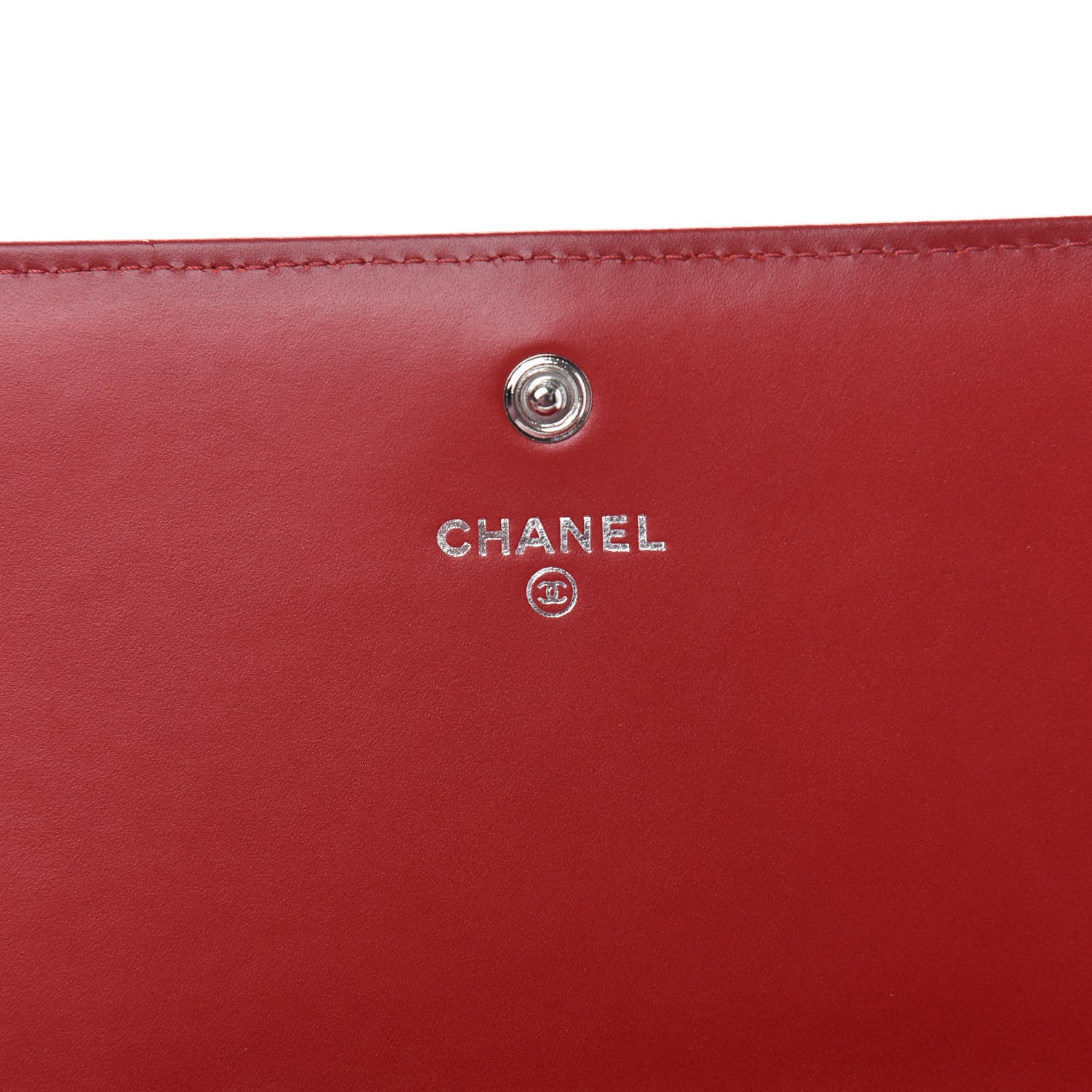 Chanel Glazed Calfskin Quilted Coco Boy Large Gusset Flap Wallet Red 6 of 10