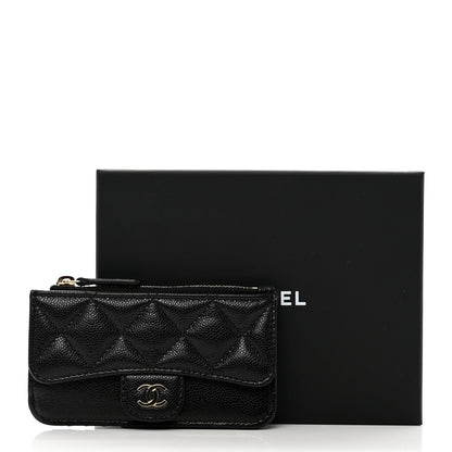Chanel Caviar Quilted Flap Zip Card Holder Black 8 of 8