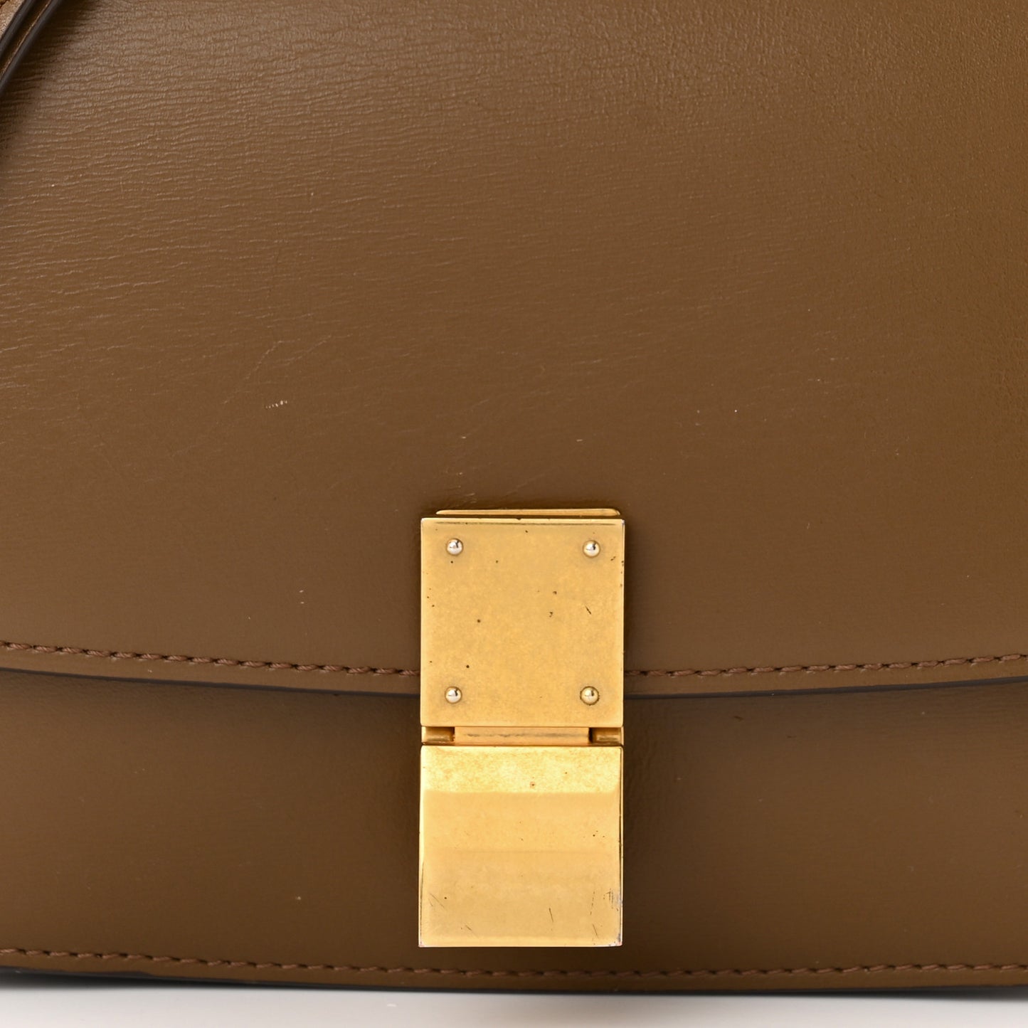 Smooth Calfskin Small Classic Box Flap Bag Camel
