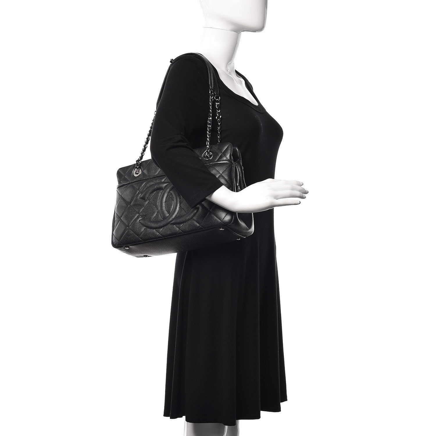 Chanel Caviar Quilted Timeless CC Soft Tote Black 2 of 15
