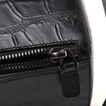 Givenchy Calfskin Crocodile Embossed Medium Pandora Box Crossbody Bag Black 17 of 28