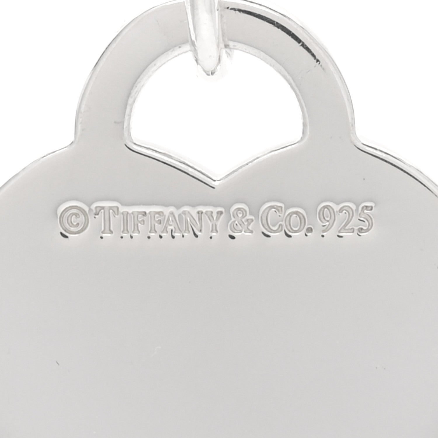 Tiffany Sterling Silver Mom Heart Tag Charm 4 of 4