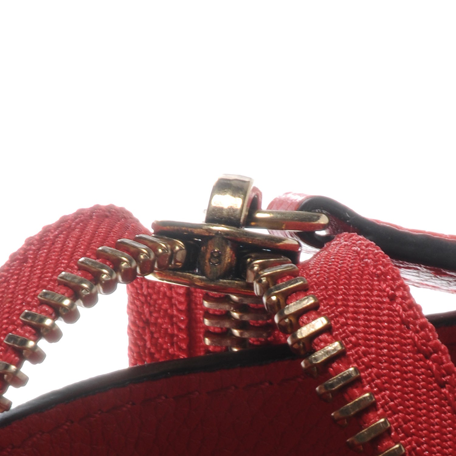 Celine Drummed Leather Shoulder Luggage Red 8 of 8