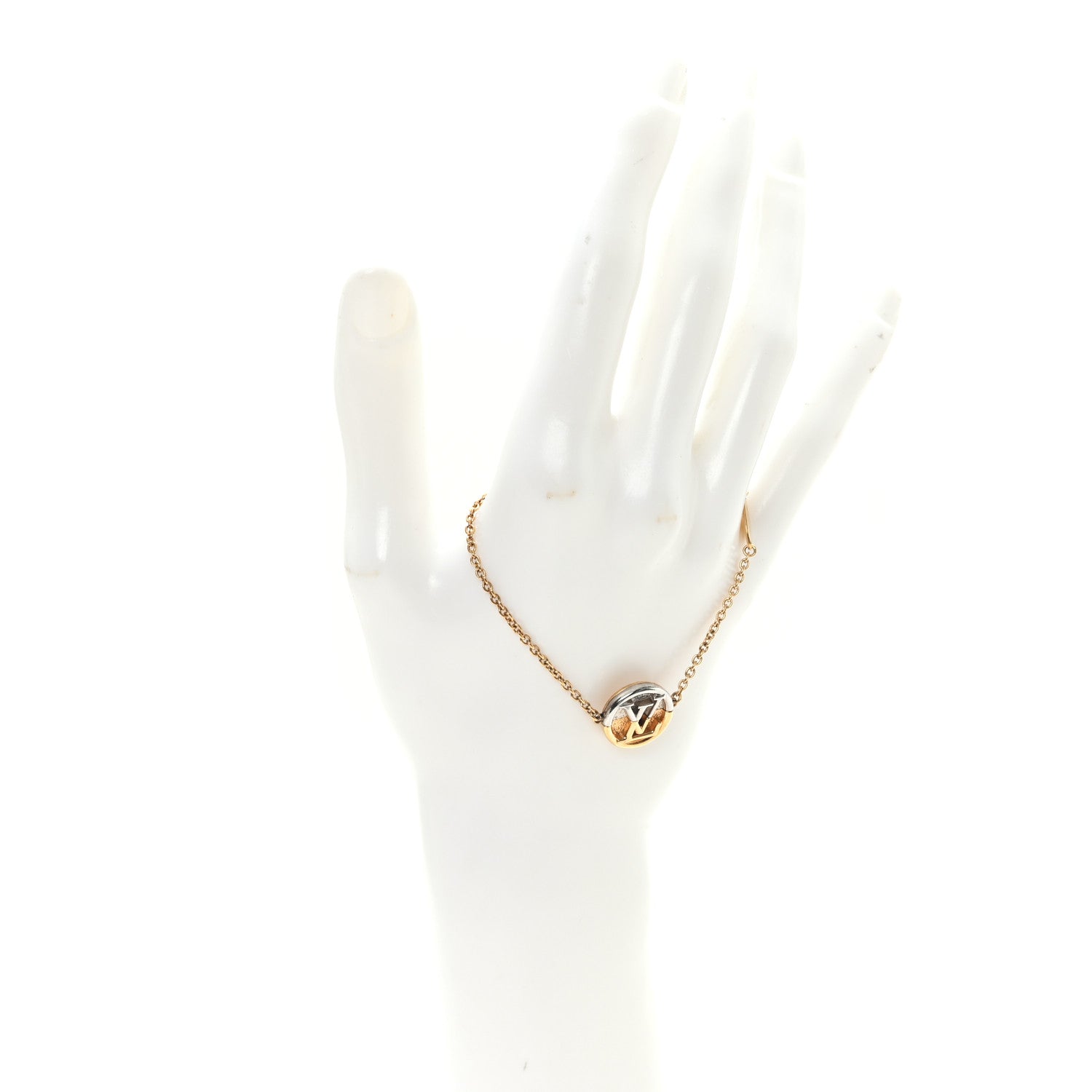 Louis Vuitton Metal L To V Bracelet Gold Silver 2 of 5