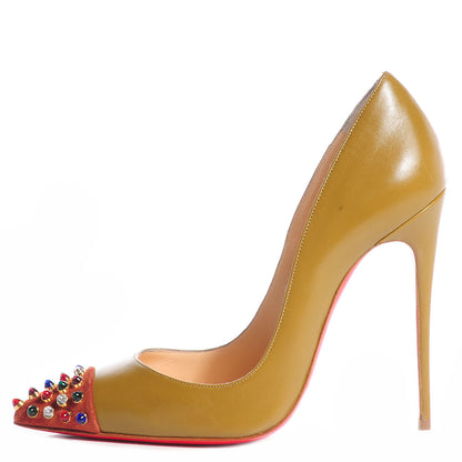 Christian Louboutin Kid Cabo 120 Pumps 37 Tilleul Multicolor 1 of 6