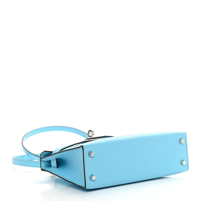 Hermes Epsom Mini Kelly Sellier 20 Celeste 4 of 16