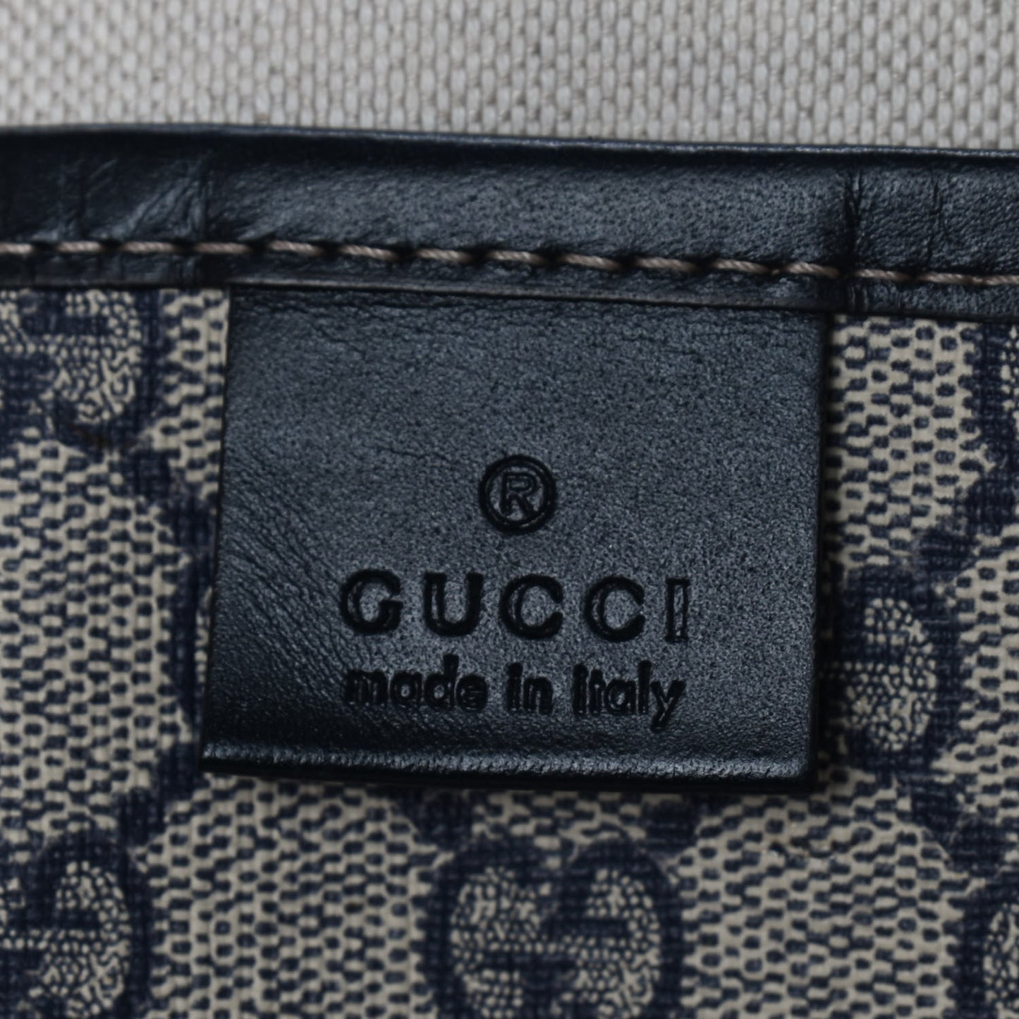 GG Plus Monogram Medium Signature Web Loop Tote Navy