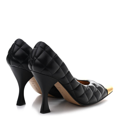 Bottega Veneta Nappa Matelasse Captoe Pumps 38 Black 4 of 9