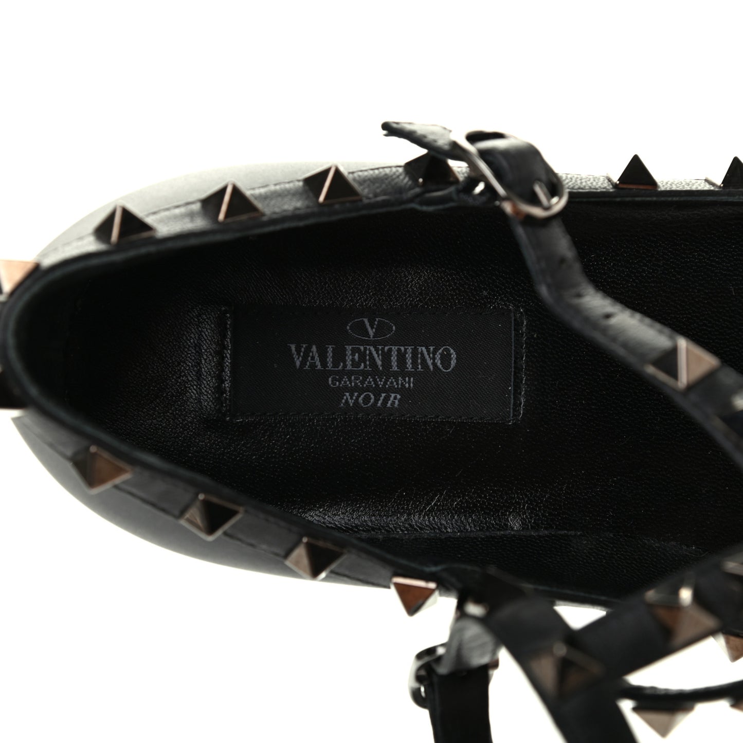 Nappa Rockstud Cage Ballerina Flats 39 Black