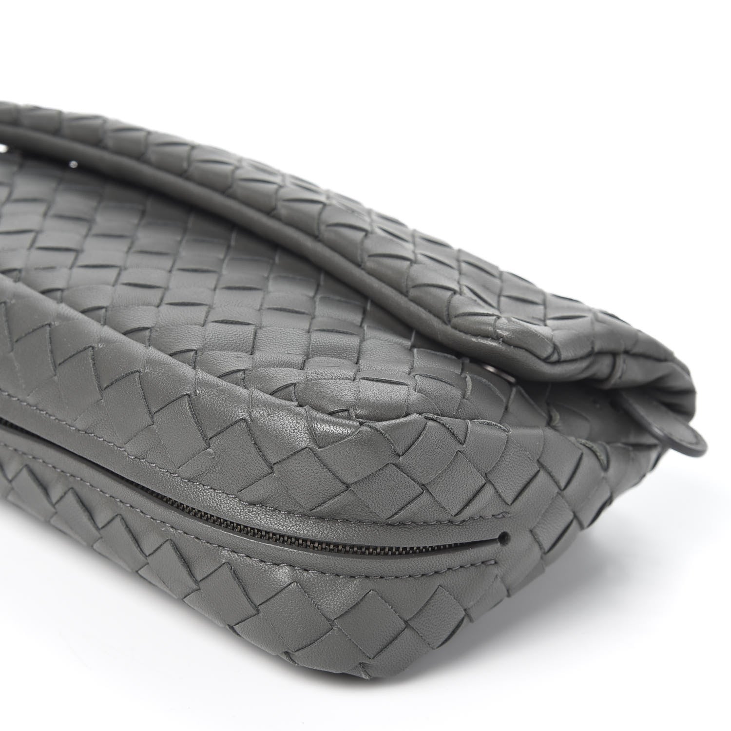 Bottega Veneta Nappa Intrecciato Mini Chain Messenger Light Grey 6 of 8