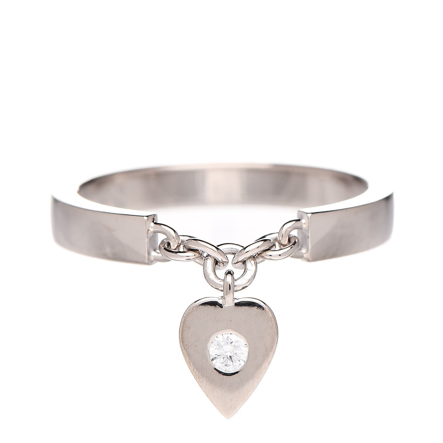 Cartier 18K White Gold Diamond Mon Amour Ring 49 4.75 1 of 4