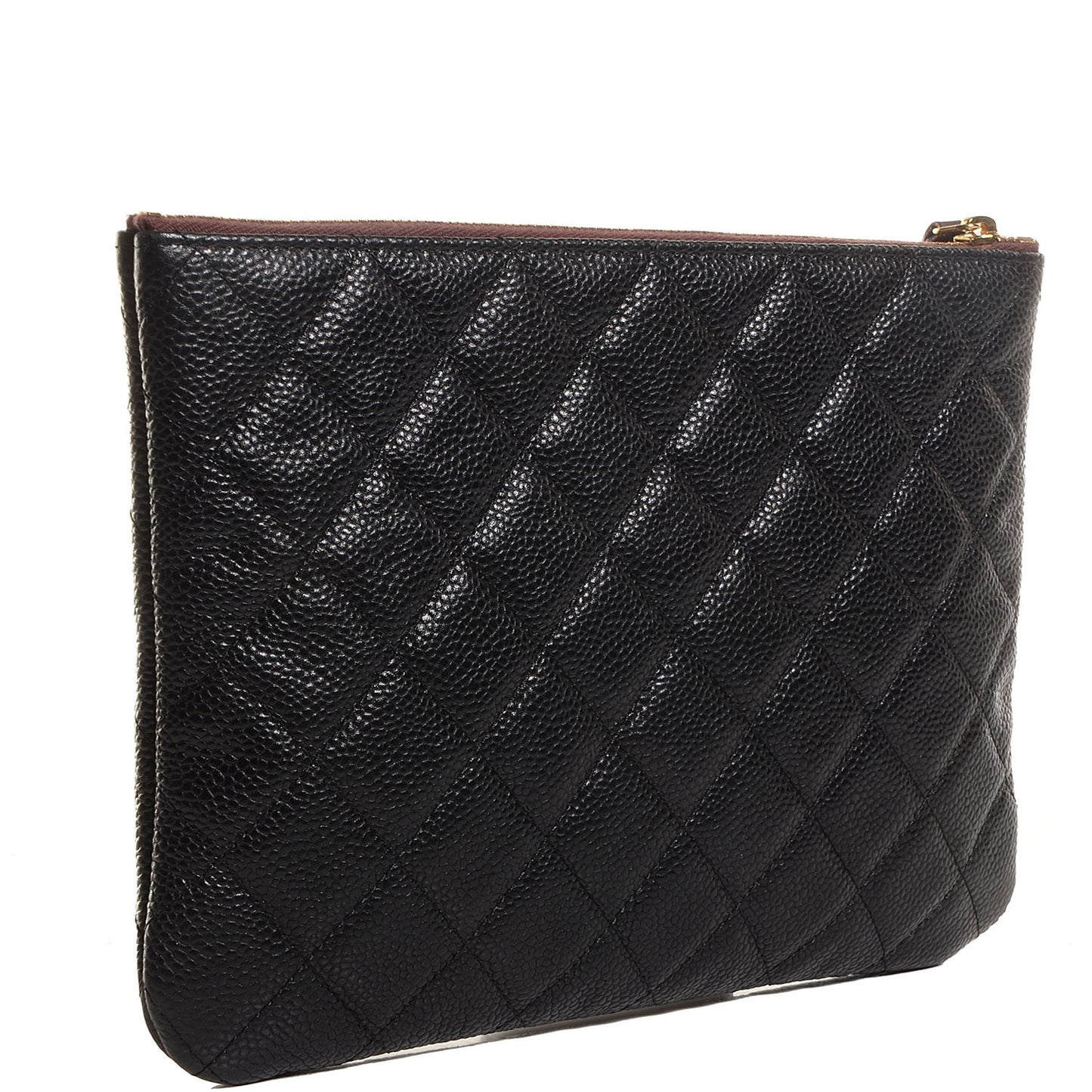 Caviar Quilted Medium Cosmetic Case Black