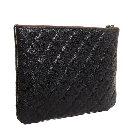 Chanel Caviar Quilted Medium Cosmetic Case Black 3 of 8