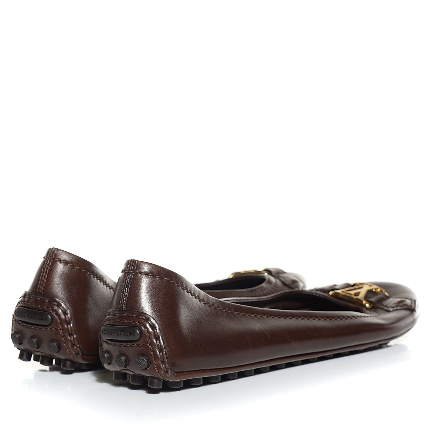 Calfskin Oxford Ballerina Flats 38 8 Moka