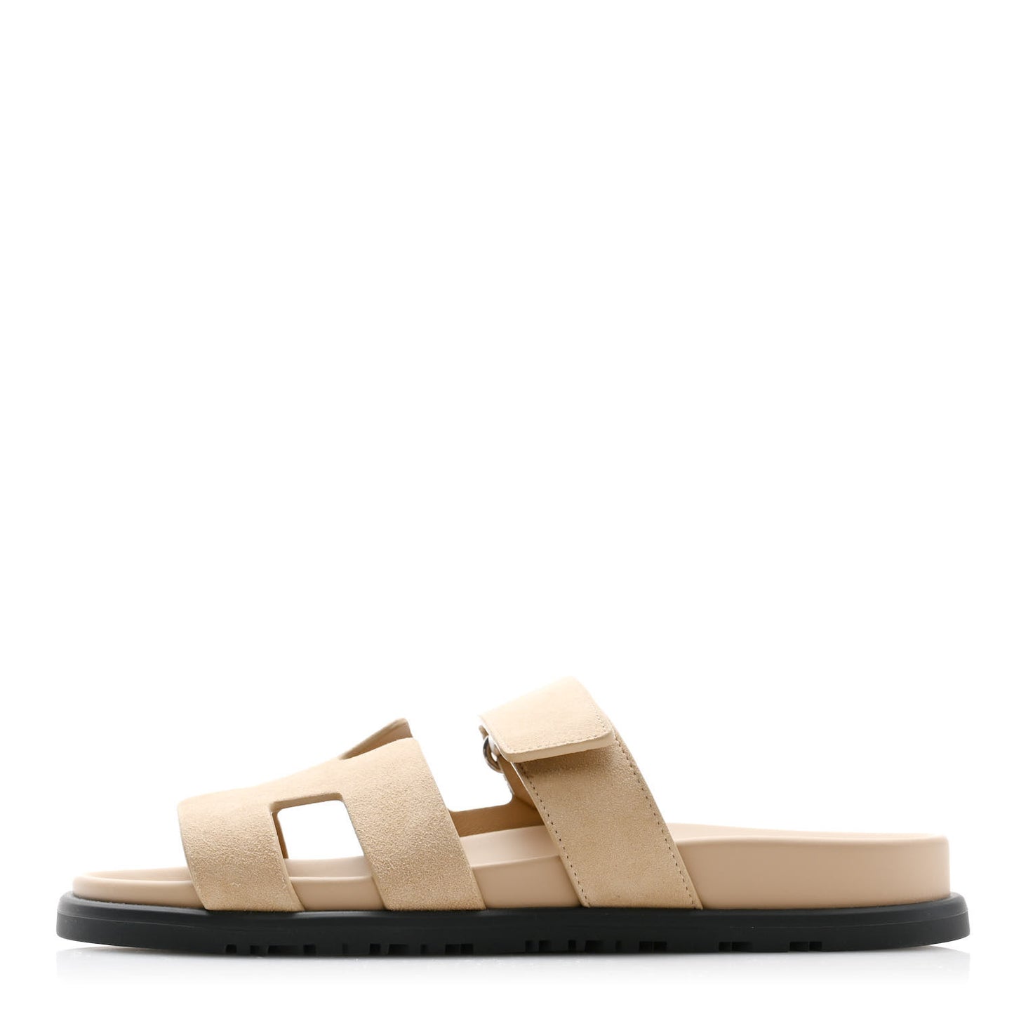 Suede Goatskin Womens Chypre Sandals 37 Beige Argile