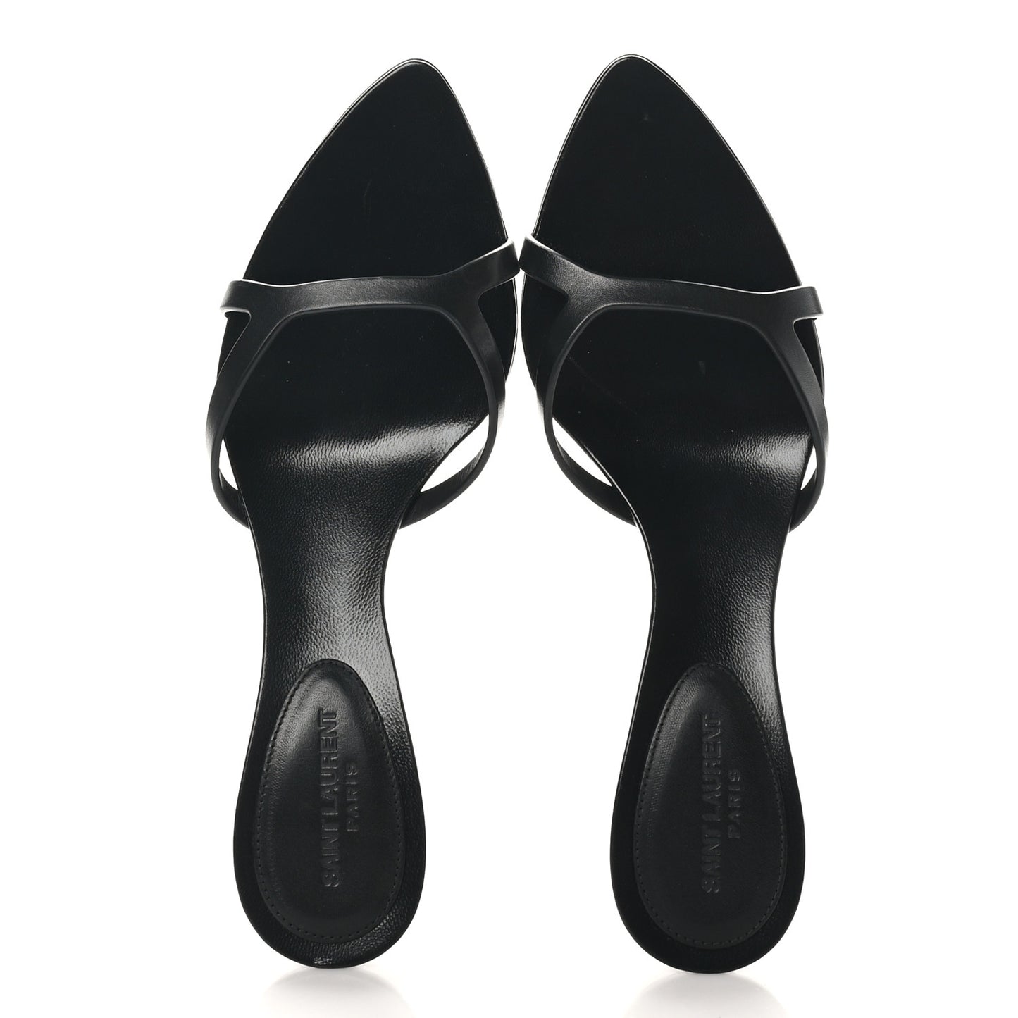 Calfskin Carla 60 Mule Sandals 36.5 Black