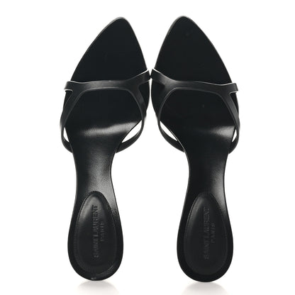 Saint Laurent Calfskin Carla 60 Mule Sandals 36.5 Black 2 of 10