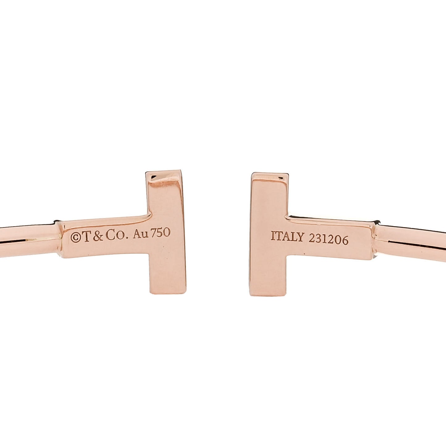 18K Rose Gold T Wire Bracelet