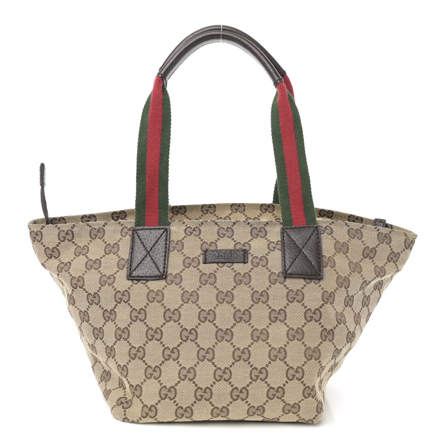 Gucci GG Monogram Small Web Handle Bucket Tote Dark Brown 1 of 10