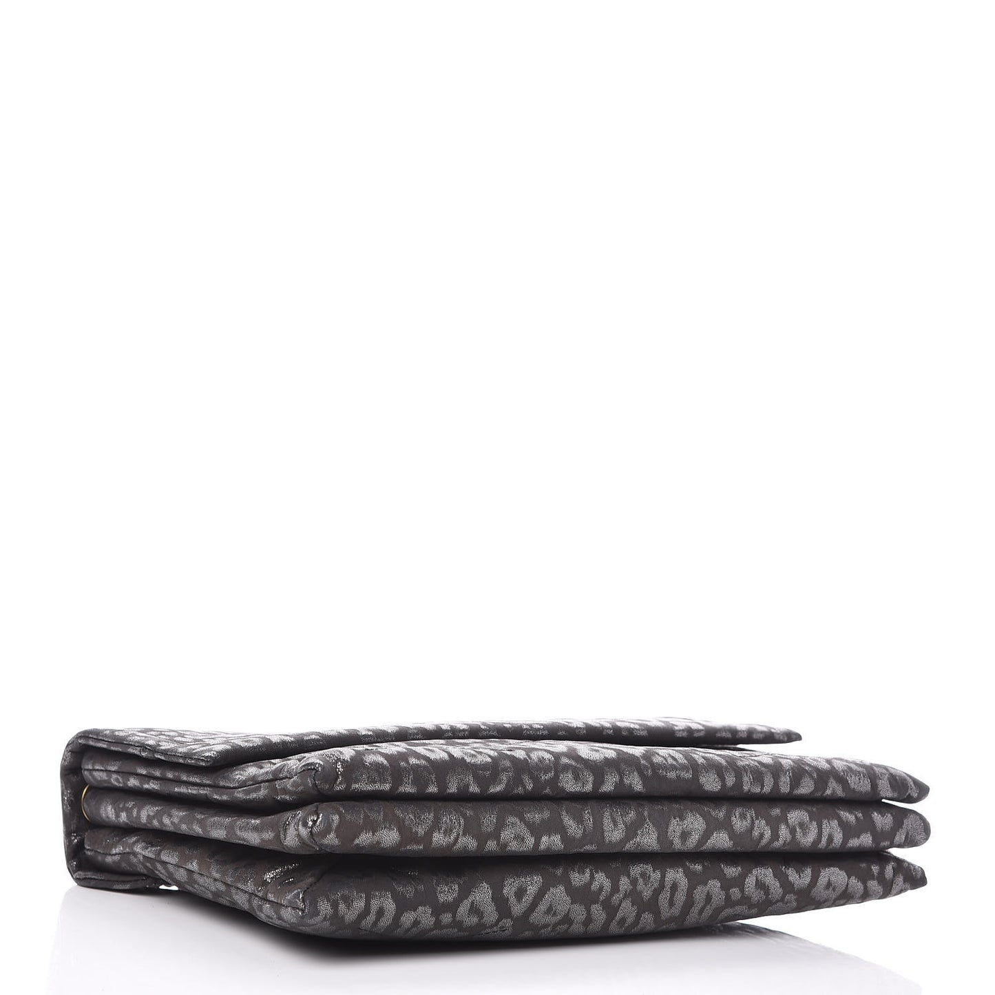Suede Leopard Embossed Sugar Flap Shoulder Bag Black
