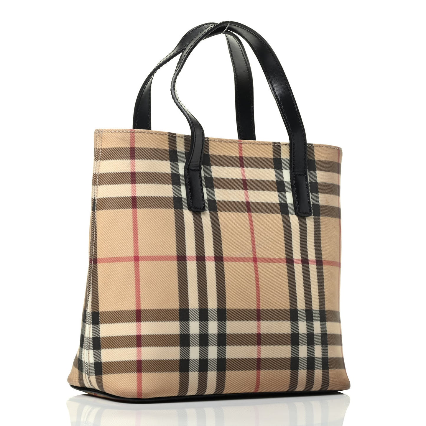 House Check Small Tote Black