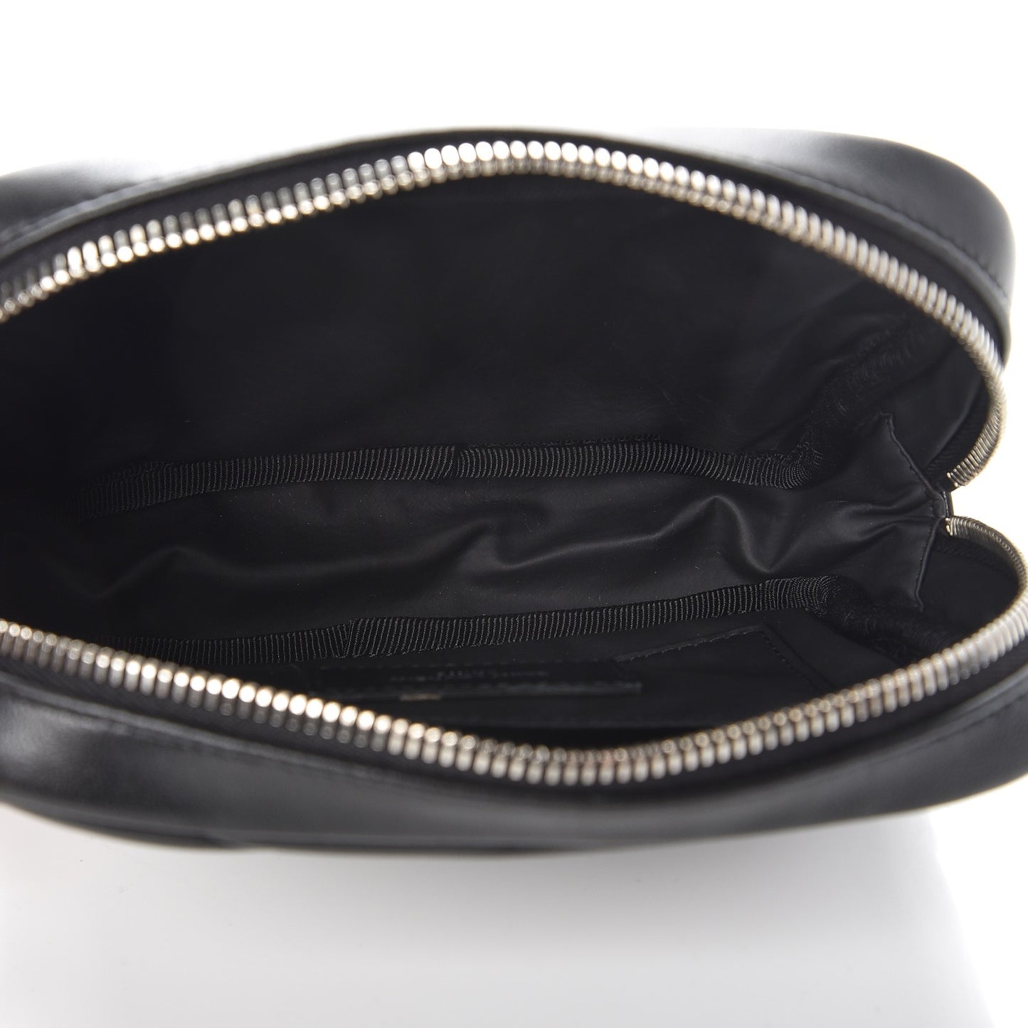 Lambskin Y Quilted Monogram Loulou Cosmetic Case Black