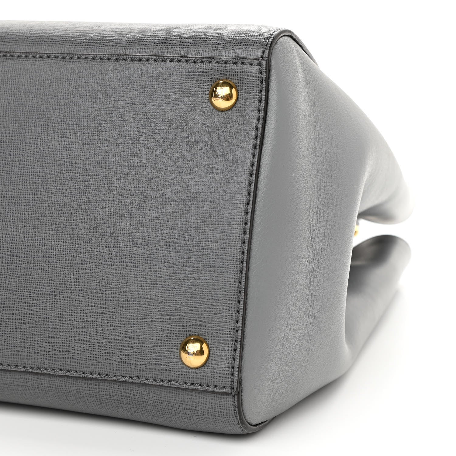 Fendi Vitello Elite Flamingo Regular 2Jours Tote Grigio Grigio Chiaro 9 of 10