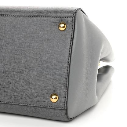 Fendi Vitello Elite Flamingo Regular 2Jours Tote Grigio Grigio Chiaro 9 of 10