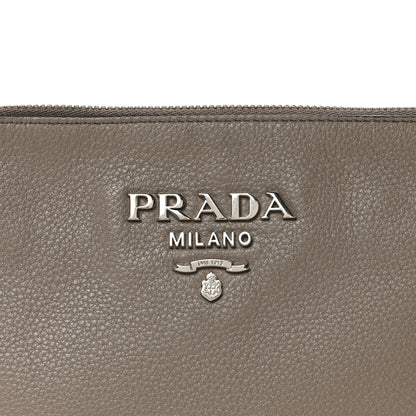 Prada Vitello Daino Double Zip Crossbody Bag Argilla 7 of 9