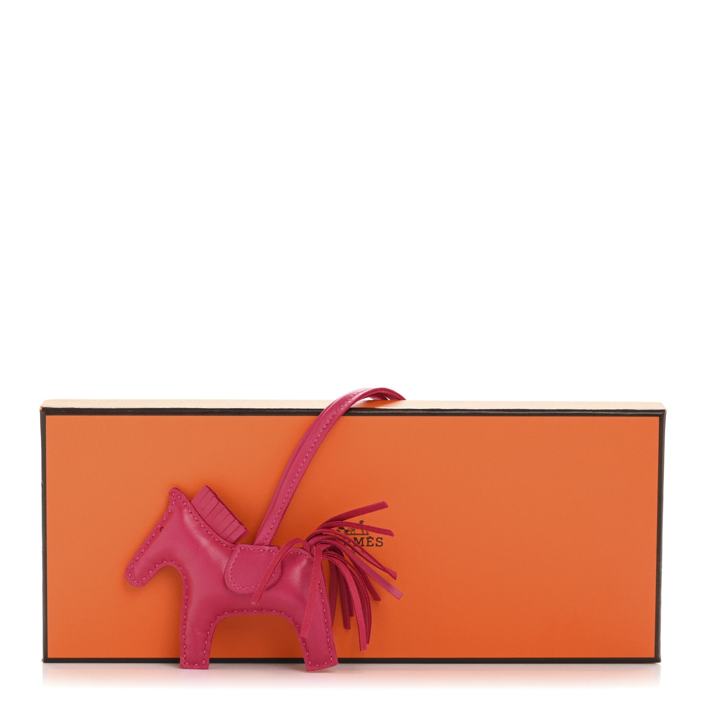 Milo Lambskin Grigri Rodeo Horse Bag Charm PM Rose Mexico