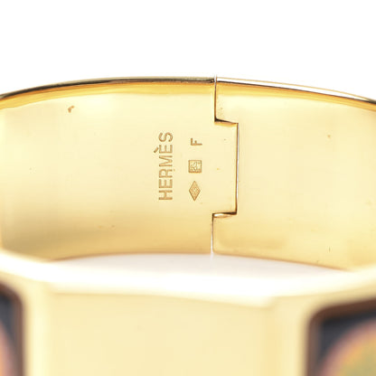 Hermes Enamel Printed Wide Loquet Bracelet 5 of 6