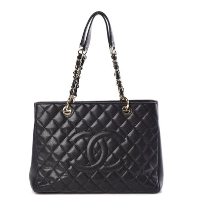 Chanel Caviar Quilted Grand Shopping Tote GST Black 1 of 9