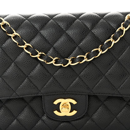 Chanel Caviar Quilted Medium Double Flap Black 8 of 10